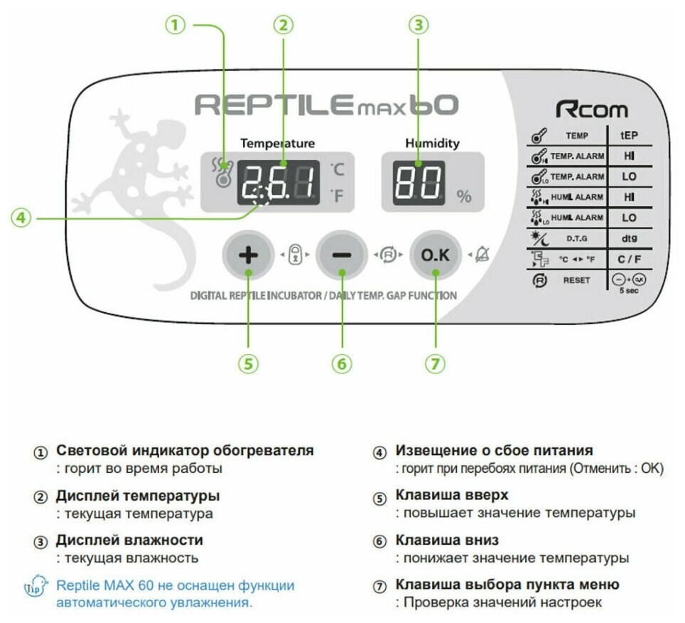 Инкубатор для яиц рептилий Rcom 60 MAX автоматический - фотография № 7