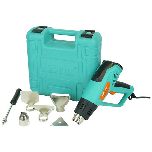 Строительный фен Sturm! HG2003LCD Case, 2000 Вт зеленый