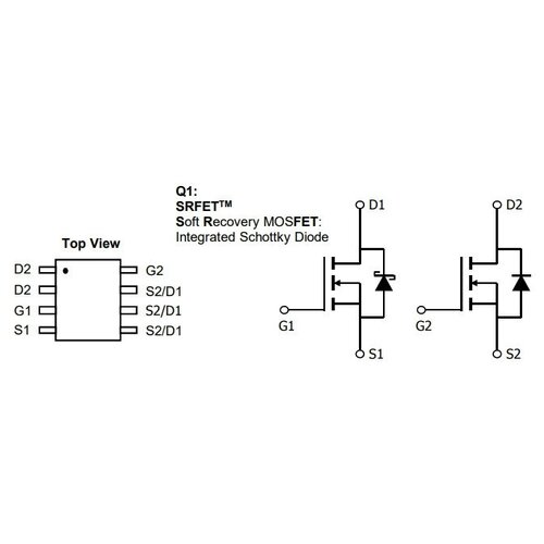 Микросхема AO4952 N-Channel MOSFET 30V 11A SO-8