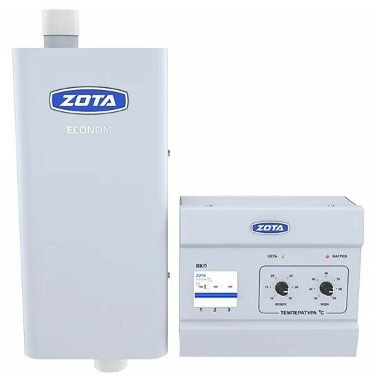 Котел электрический настенный ZOTA Econom - 9 кВт (220/380В, 3 ступени мощности 3-6-9 кВт, с ПУ)
