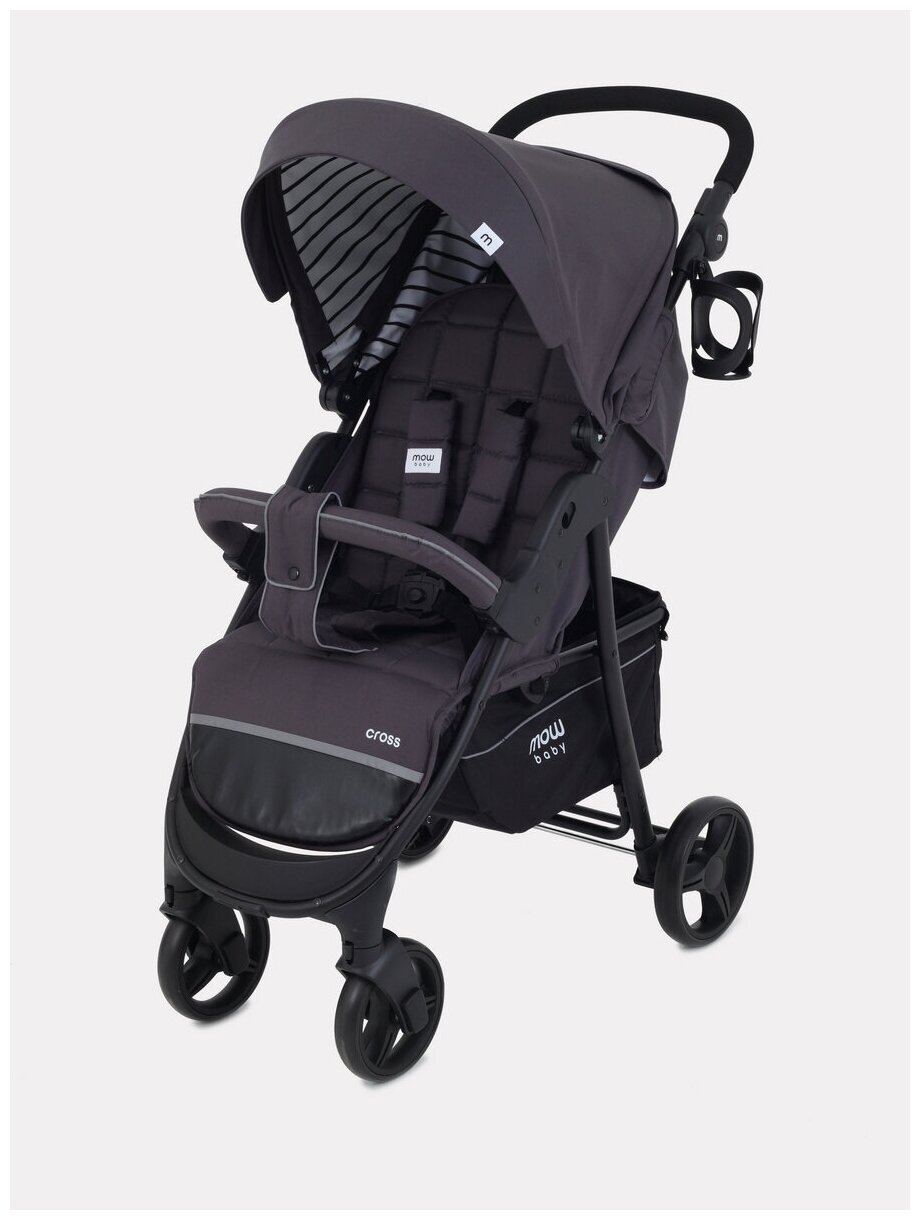 Коляска прогулочная детская MOWBABY Cross RA080, Carbon