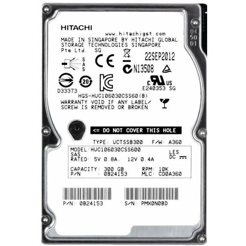 Hitachi HUC106030CSS600 жесткие диски fujitsu жесткий диск fujitsu 300gb 3g sas 10k rpm sffdp mbd2300rc