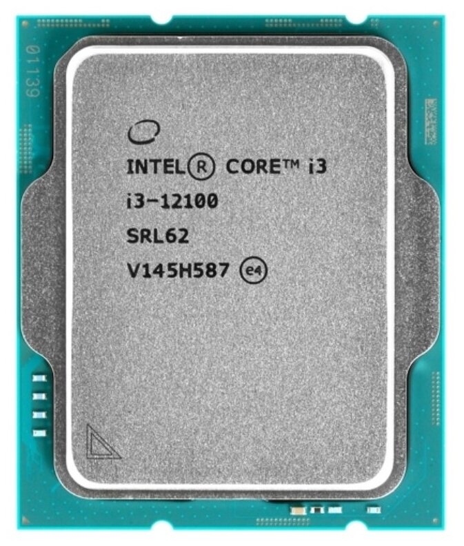 Процессор Intel Core i3-12100 Alder Lake, 4C/8T, 3300MHz 12Mb TDP-60/89W LGA1700 tray (OEM) (CM8071504651012S)