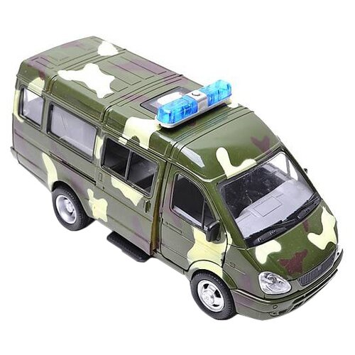 Микроавтобус 1 TOY ГАЗ-3221 (Р40531), 21.5 см, камуфляж зеленый инерционная автопарк play smart 1 шт