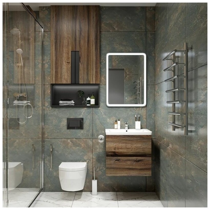 Мебель для ванной комнаты подвесная Art&Max TECHNO 60 см Дуб бомонд Лофт