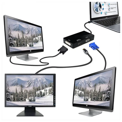 Mini Display Port to Hdmi-Vga-Dvi кабель адаптер thunderbolt mini displayport dp vga переходник штырь гнездо mini dp vga для проектора apple macbook air