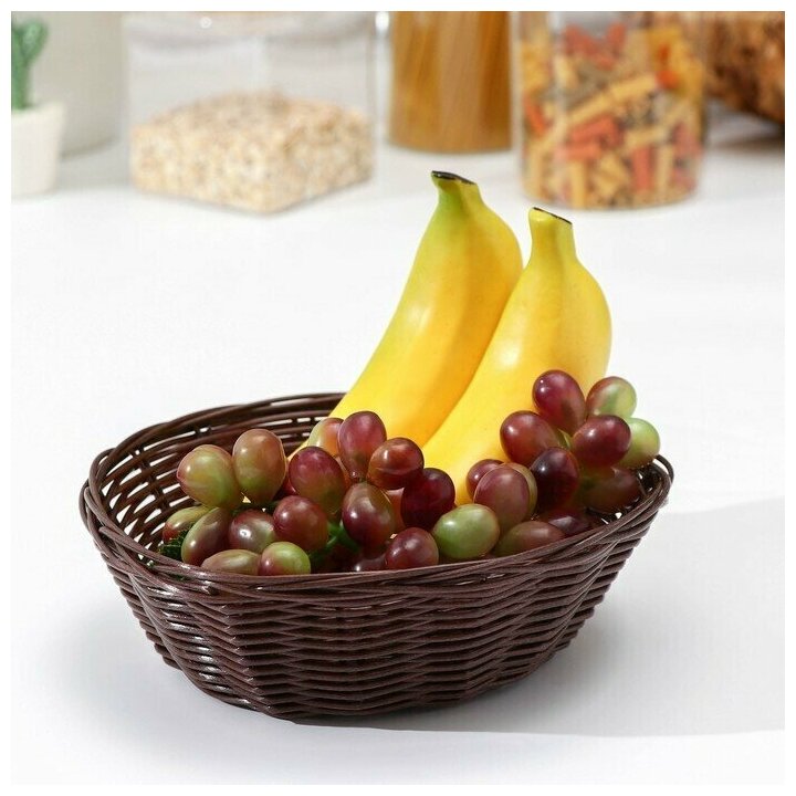 Корзинка для фруктов и хлеба Доляна «Шоко», 18×18×6 см - фотография № 12