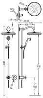 Душевая стойка TRES Monoclasic 24217703AC