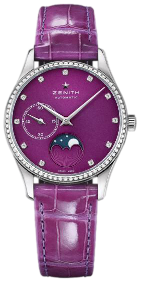 Наручные часы ZENITH, нерж. сталь, фуксия