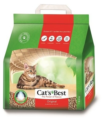 Наполнитель Cats Best Original, Eko Plus 5л 2,1 кг