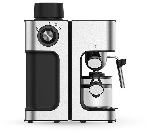 Кофеварка эспрессо BQ CM4000 (4бар.800Вт.капуч.ручной.черн/серебр) - фотография № 3