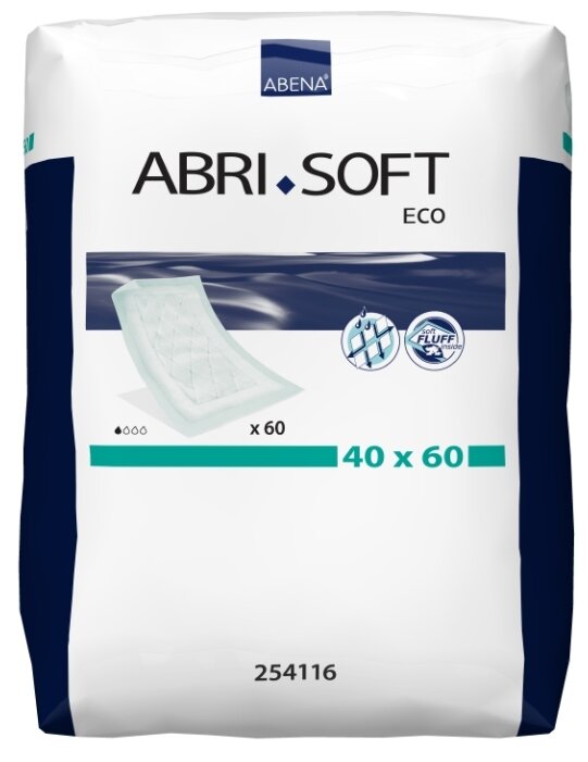 Пеленки Abena Abri-Soft Eco 254116, 40 х 60 см (60 шт.)