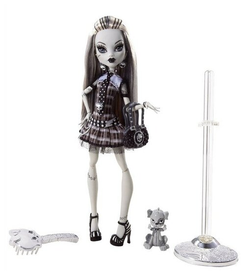 Кукла Монстр Хай Френки Штейн черное и белое 2010 Сан Диего Комик-Кон, Monster High SDCC Frankie Stein Black and White