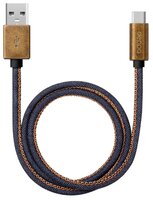 Кабель Deppa Jeans USB - USB Type-C (72277) 1.2 м синий