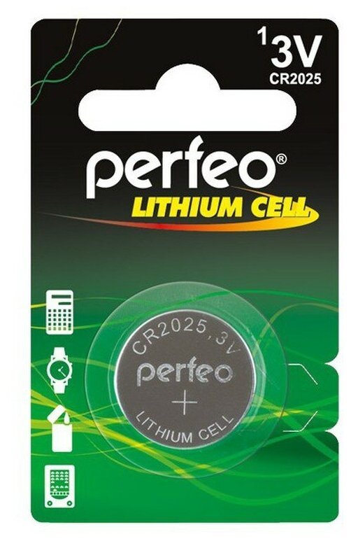 Батарейки Perfeo CR2025/1BL Lithium Cell