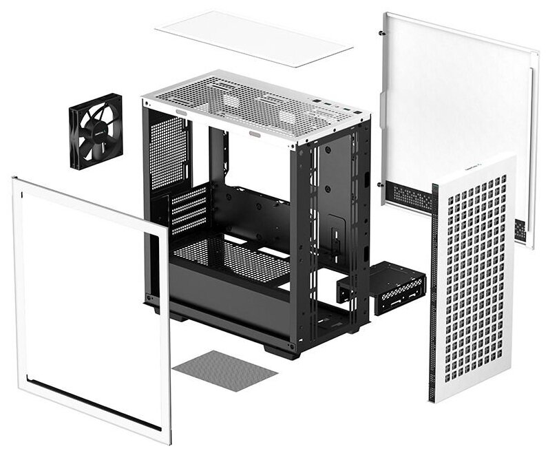 Компьютерный корпус mATX Deepcool CH370 белый (ch370 white) - фото №5