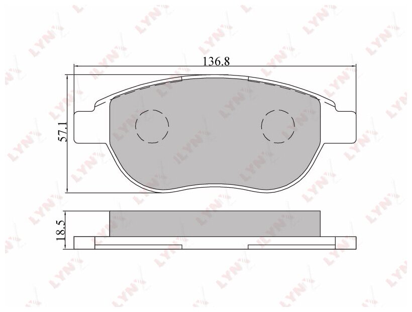 Колодки Тормозные Дисковые | Перед Прав/Лев | LYNXauto арт. BD2202