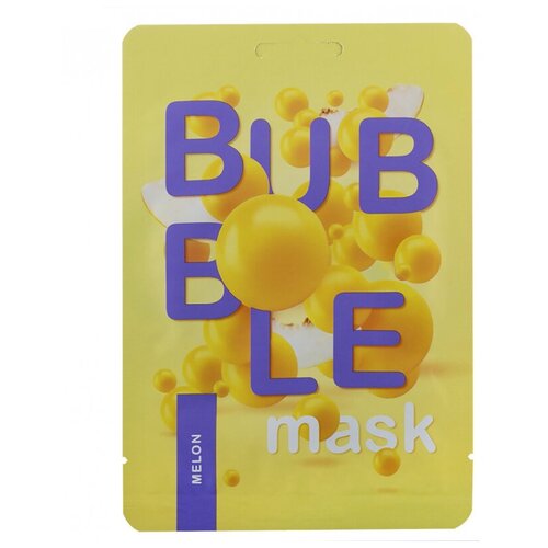 Пузырьковая маска для лица BUBBLE MASK с экстрактом дыни, 1 шт
