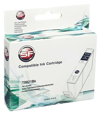 SuperFine Картридж Epson T0821 Stylus T50/T59/R270/290/295/390/RX590/610/690/TX650/700/800 black SuperFine