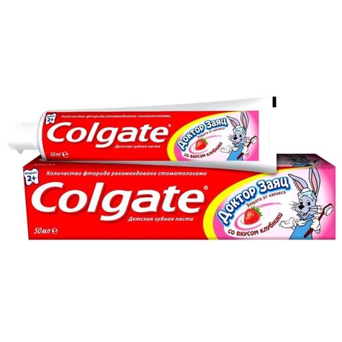 Зубная паста Детская COLGATE Доктор Заяц клубника 50мл FCN89287