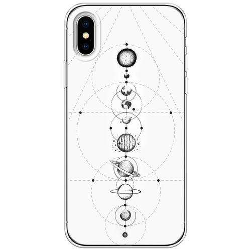 Силиконовый чехол на Apple iPhone X / Айфон X Парад планет силиконовый чехол узор из планет на apple iphone x