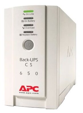 Источник бесперебойного питания APC BK650EI Back-UPS CS 650VA/400W, 230V, 4xC13 outlets (1 Surge & 3 batt.), Data/DSL protection, USB, PCh