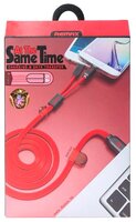 Кабель Remax Gemini USB - microUSB/Apple Lightning (RC-025t) 1 м черный