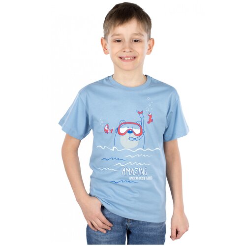 фото Футболка basia, размер 128-64, голубой