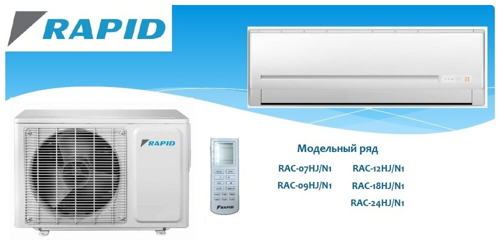 Сплит-система настенная неинверторная Rapid RAM-07HJ/N1, 22 м2, ночной режим, А - фотография № 6