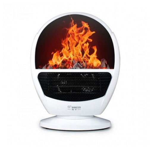 Портативный электрообогреватель Flame Heater (Белый)