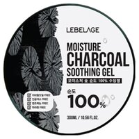 Гель для тела Lebelage увлажняющий успокаивающий с углем Moisture Charcoal 100% Soothing Gel, 300 мл