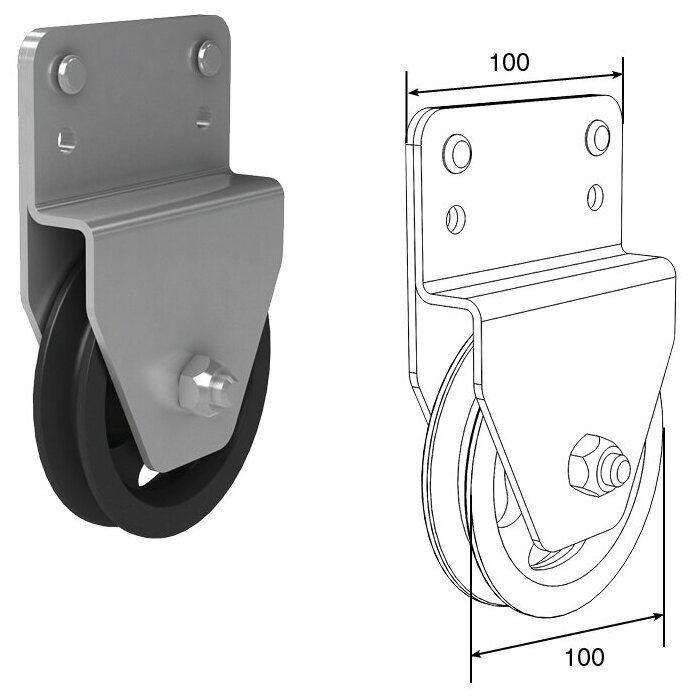 Комплект веревочного привода для ручного подъема полотна секционных ворот (высота проема до 3,5м), KT/ROPE - DoorHan