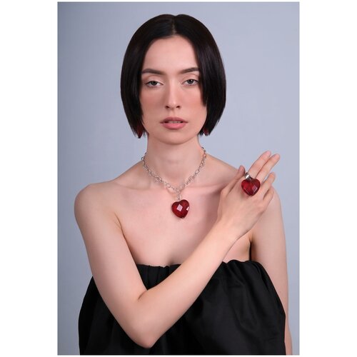 фото Кольцо с подвеской в виде сердца zlata peczkowska jewellery