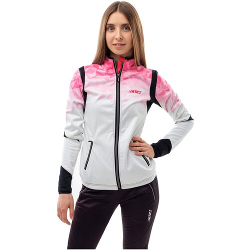 Куртка беговая KV+ Tornado Pink/White (US:XL)