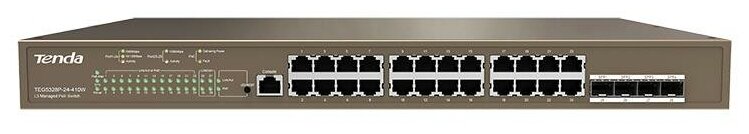 Управляемый коммутатор для рабочих групп TENDA Коммутатор 24PORT 1000M POE 4SFP G5328P-24-410W IP-COM