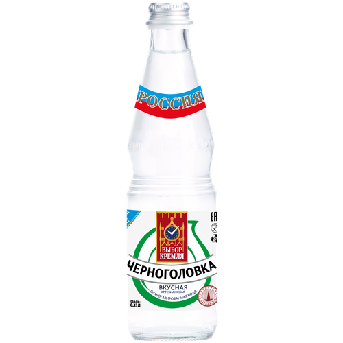 Вода питьевая Черноголовская газированная, стекло (0,33л*12шт)