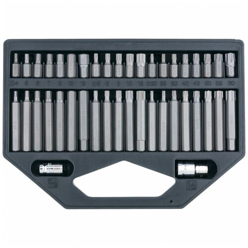 Набор бит HEX, Torx , SPLine, хвостовик-шестигранник 1/2, CrV, 42 шт. Stels