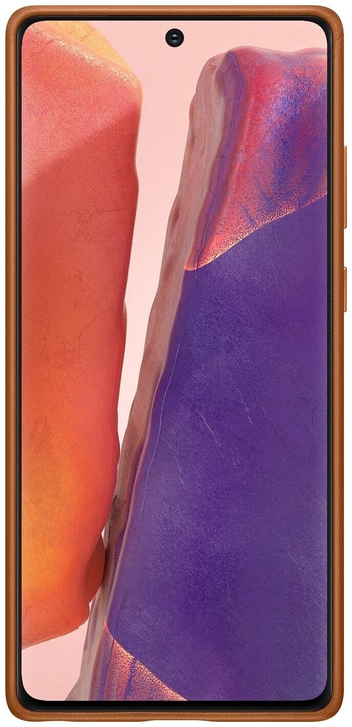 Чехол (клип-кейс) SAMSUNG Leather Cover, для Samsung Galaxy Note 20, коричневый [ef-vn980laegru] - фото №5
