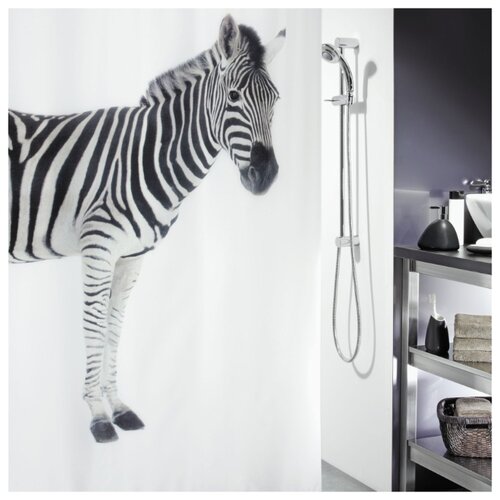фото Штора для ванной Spirella Zebra
