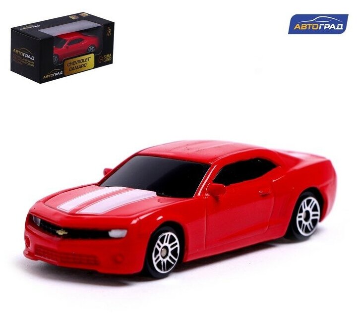 Автоград Машина металлическая CHEVROLET CAMARO, 1:64, цвет красный