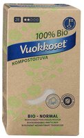 Vuokkoset прокладки ежедневные Anatomic Normal 100% Bio 28 шт.