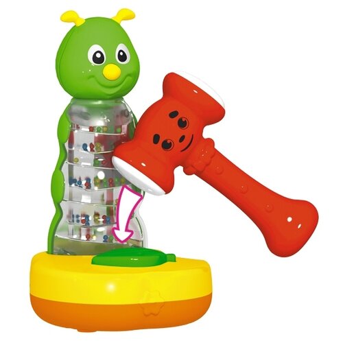 Развивающая игрушка Stellar Гусеничка 01922, красный/зеленый/желтый стучалка веселая гусеничка