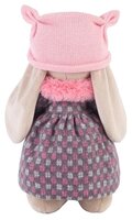 Мягкая игрушка Зайка Ми в пальто и розовой шапке 25 см