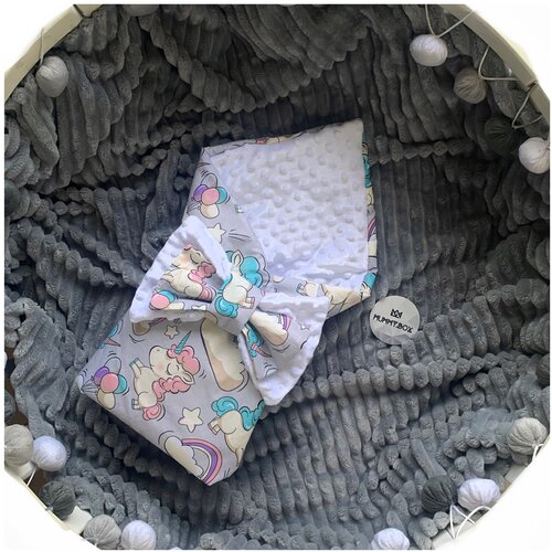 фото Конверт - одеяло на выписку mummy.box летний, для новорождённых в кровать, в коляску для малышей