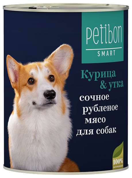 Влажный корм для собак Petibon Smart Smart, утка, курица 1 уп. х 1 шт. х 410 г