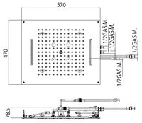 Верхний душ Bossini Dream 4 Sprays LED Lights H38918 OR