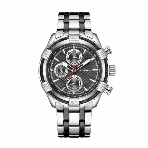 Наручные часы УЧЗ Наручные часы УЧЗ 1511A12B1, серебряный, черный