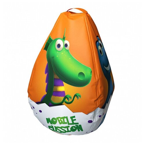 Кресло-мешок-рюкзак оранжевый, спинка Small Rider Bags для тюбингов Snow Tubes 4 Динозаврики