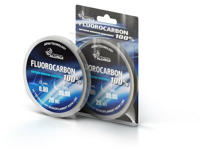 Леска монофильная ALLVEGA "FX Fluorocarbon 100%" 20м 060мм 2612кг флюорокарбон 100%