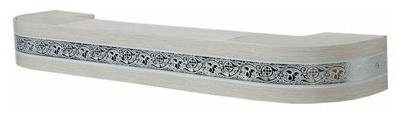 Декоративная планка Грация, длина 400 см, ширина 7 см, цвет серебро/белёный дуб Магеллан 7376971 . - фотография № 4